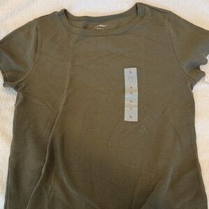 Old Navy Army Green Textured Tee